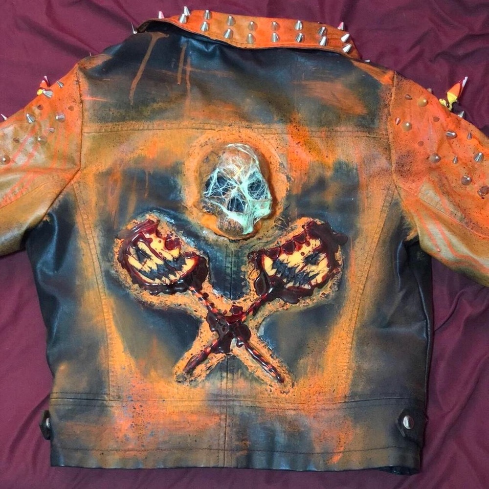 Skull jacket with spikes